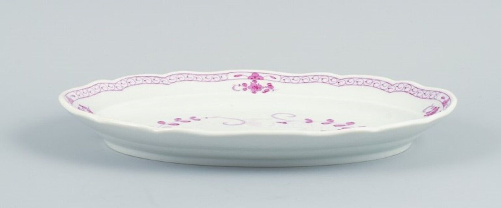 Meissen Germany Pink Indian oval serving dish Approx 1900