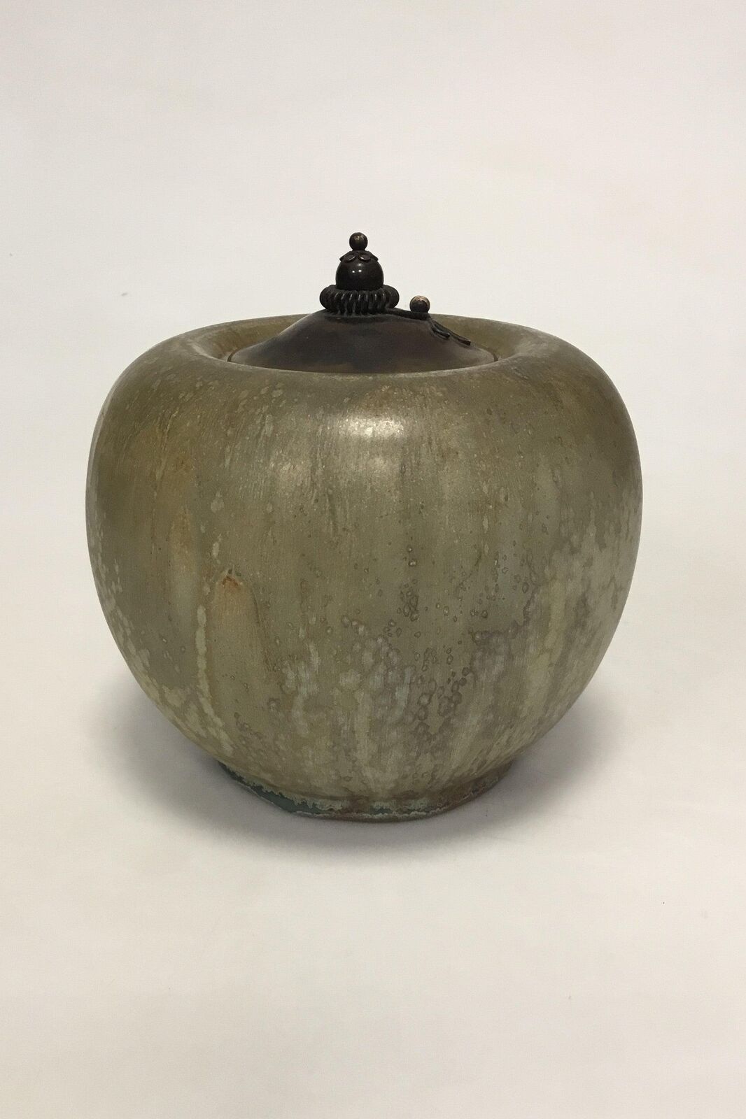 Royal Copenhagen Patrick Nordstrom Vase with Bronze lid from February 23 1919