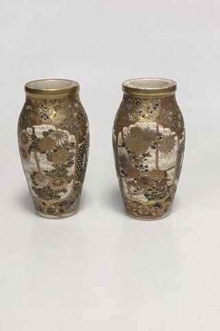 Pair of Japanese Satsuma vases Meiji period