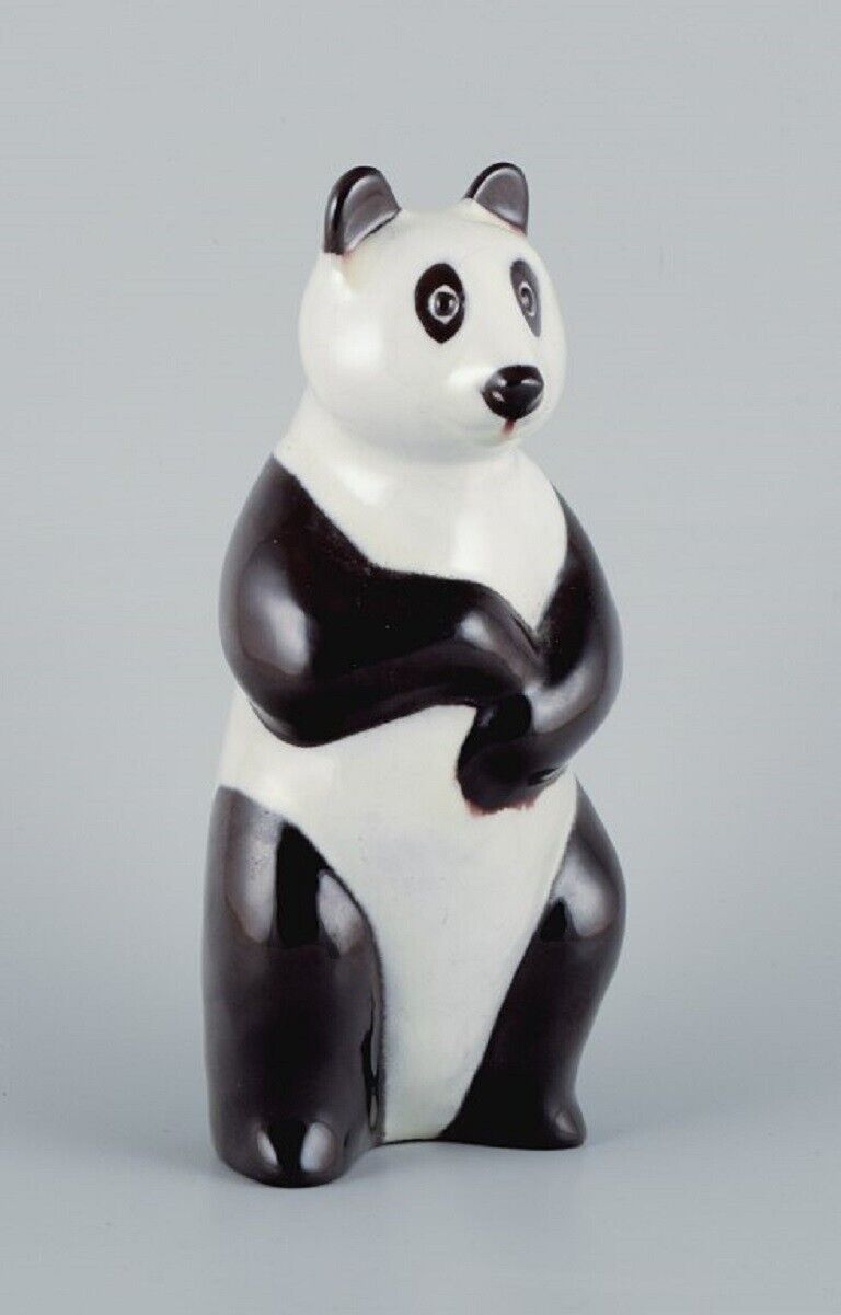 Mari Simmulson for Upsala Ekeby Rare hand-painted ceramic panda figure