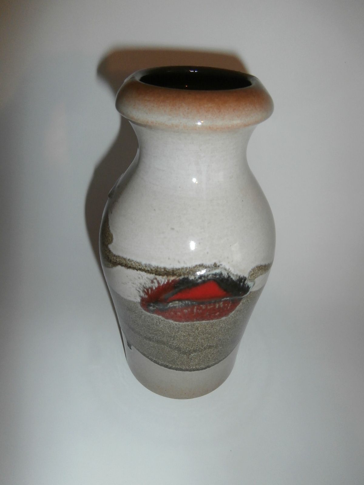 ~ Vintage Scheurich Vase Pottery Fat Lava West Germany 523 18 60s 70s