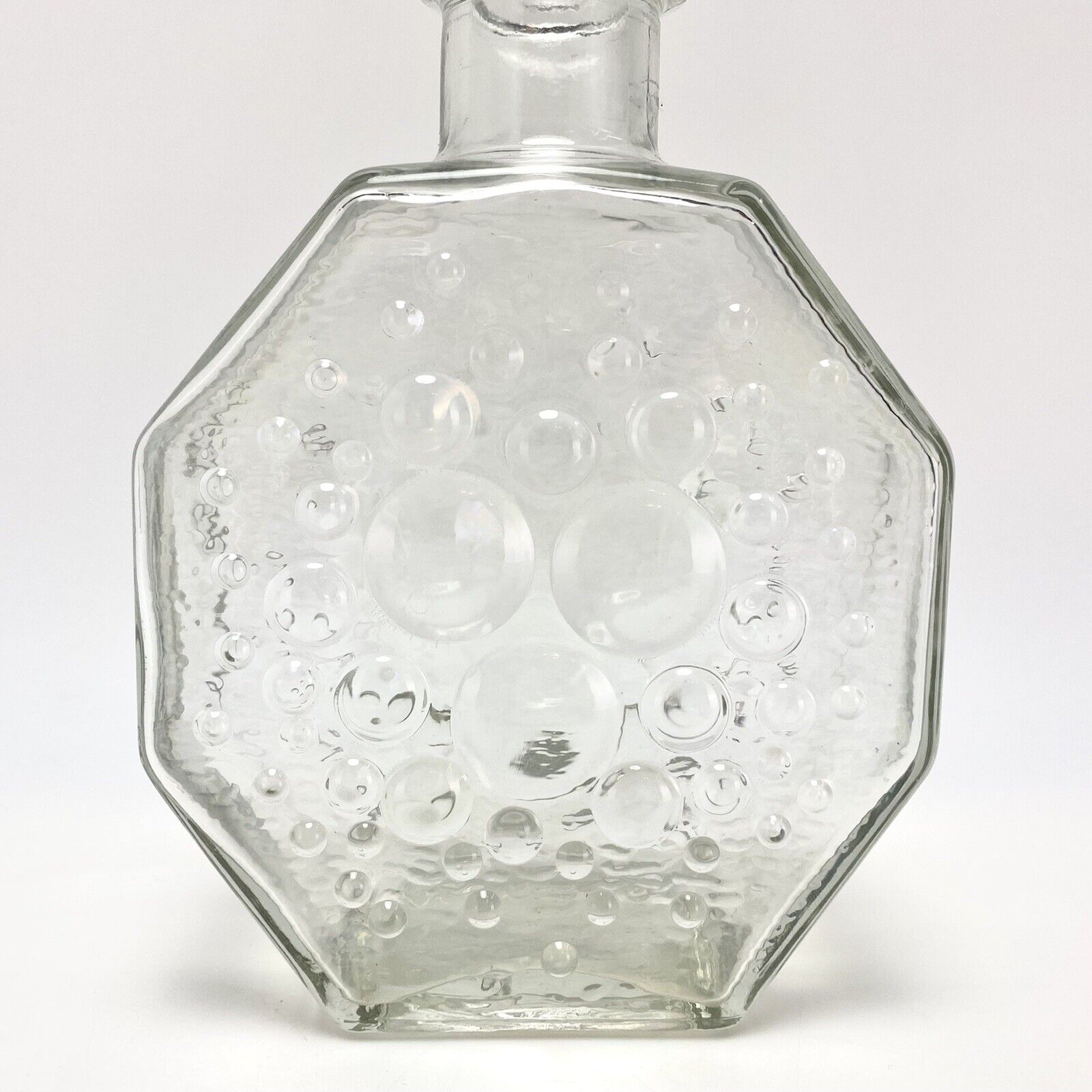 Vtg Riihimaen Lasi Nanny Still Stella Polaris Clear Bottle Vase Finnish Glass