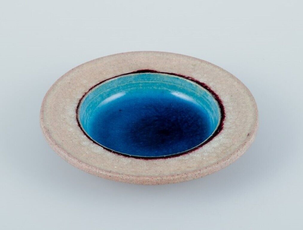 Nils Kähler for Kähler Small ceramic bowl and small vase with turquoise glaze