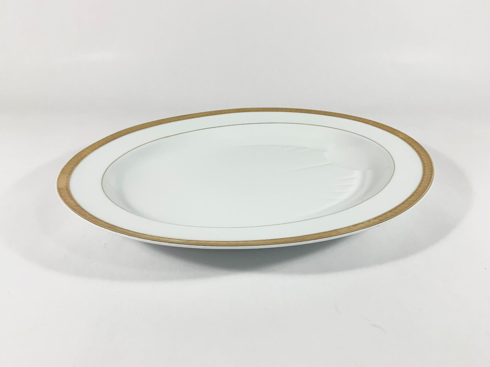 Bernardaud Rhapsody Limoges Gold Rim Large Oval Serving Plate Platter Tray 43 cm