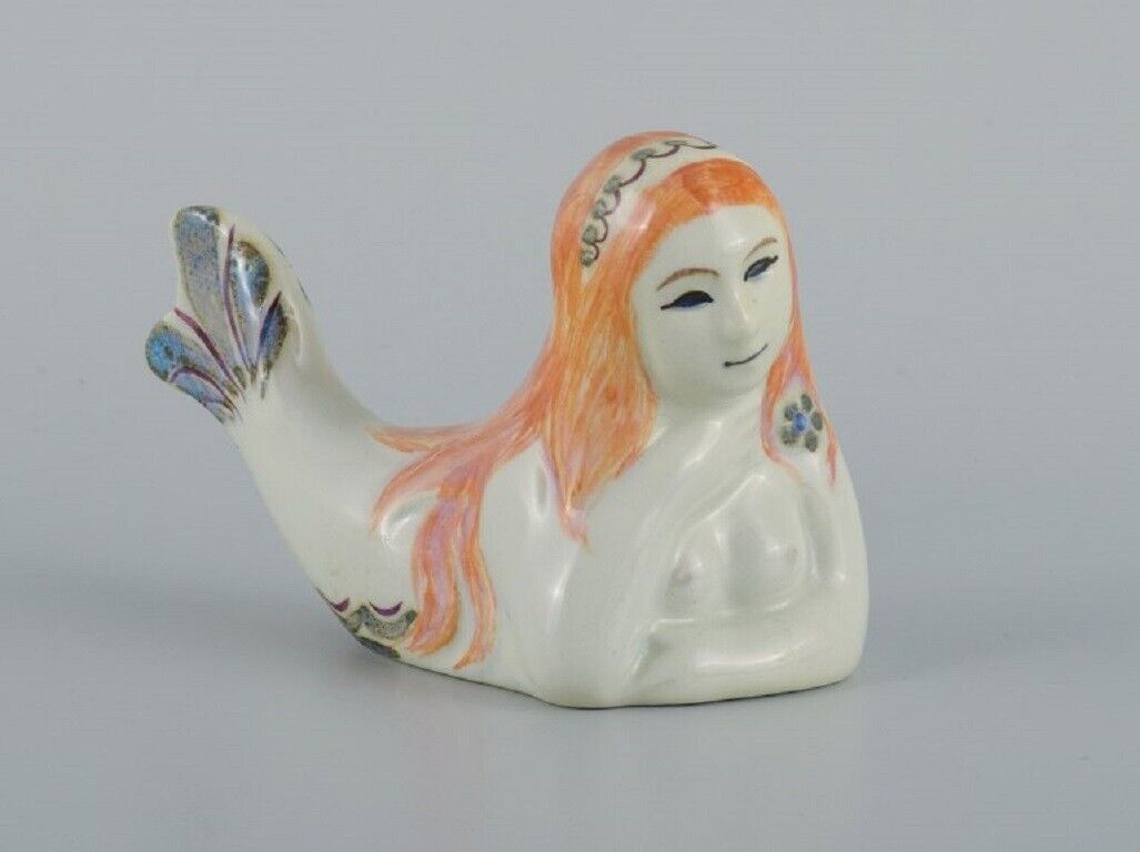 Doreen Middelboe for Aluminia/Royal Copenhagen Faience mermaid figure 1970s