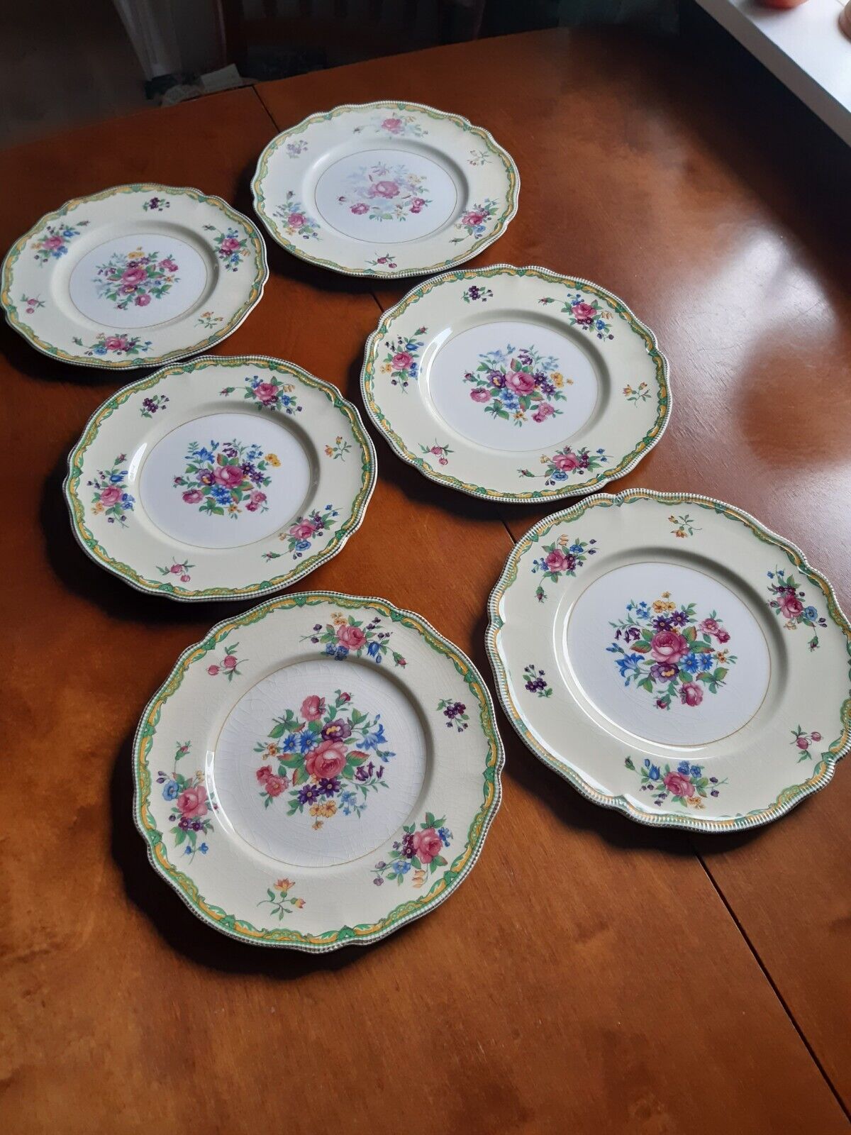 Set of 6 Johnson Bros Old Staffordshire plates