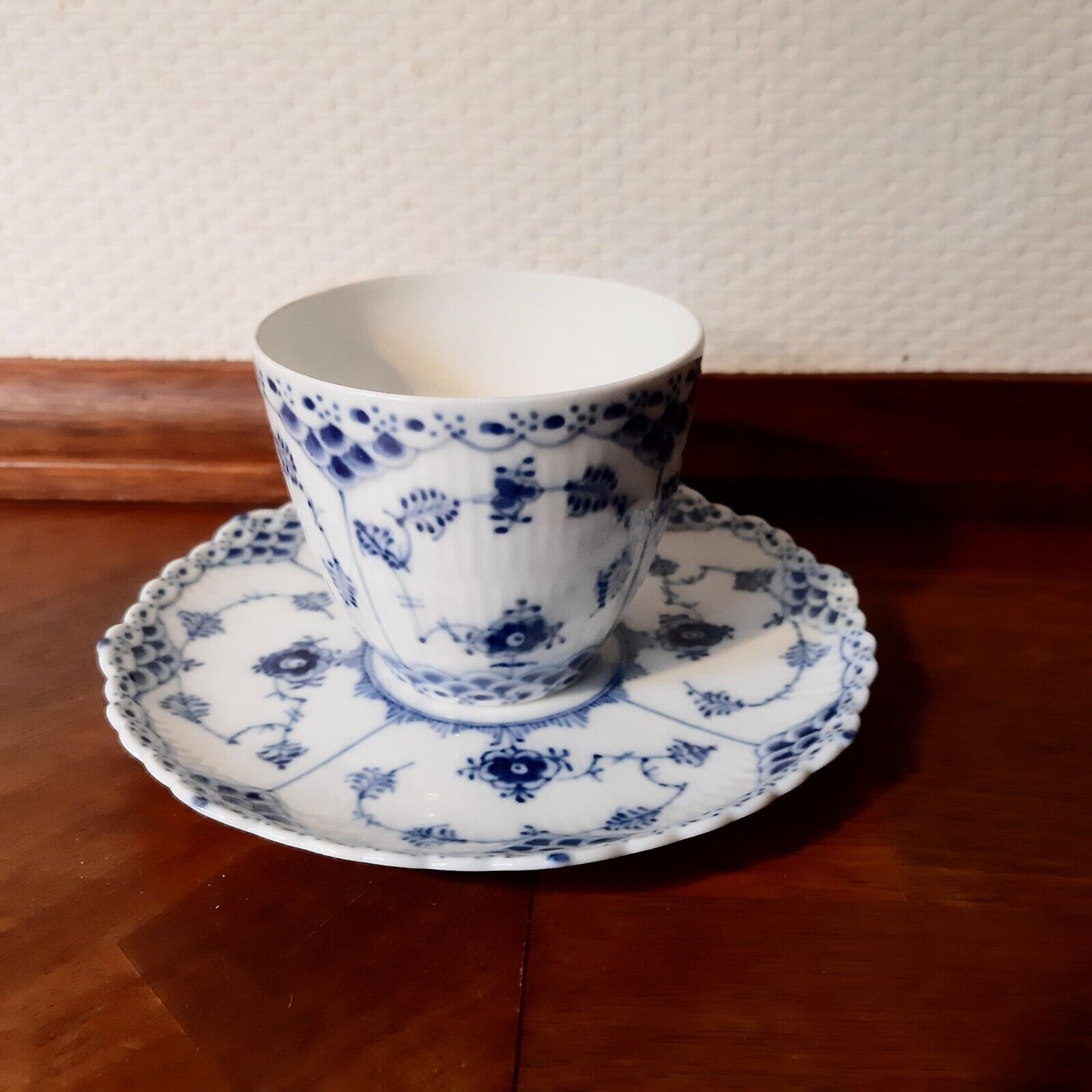 Coffee Set BLUE FLUTED FULL LACE # 1 - 1035 Royal Copenhagen 1967/1968 Fact 2