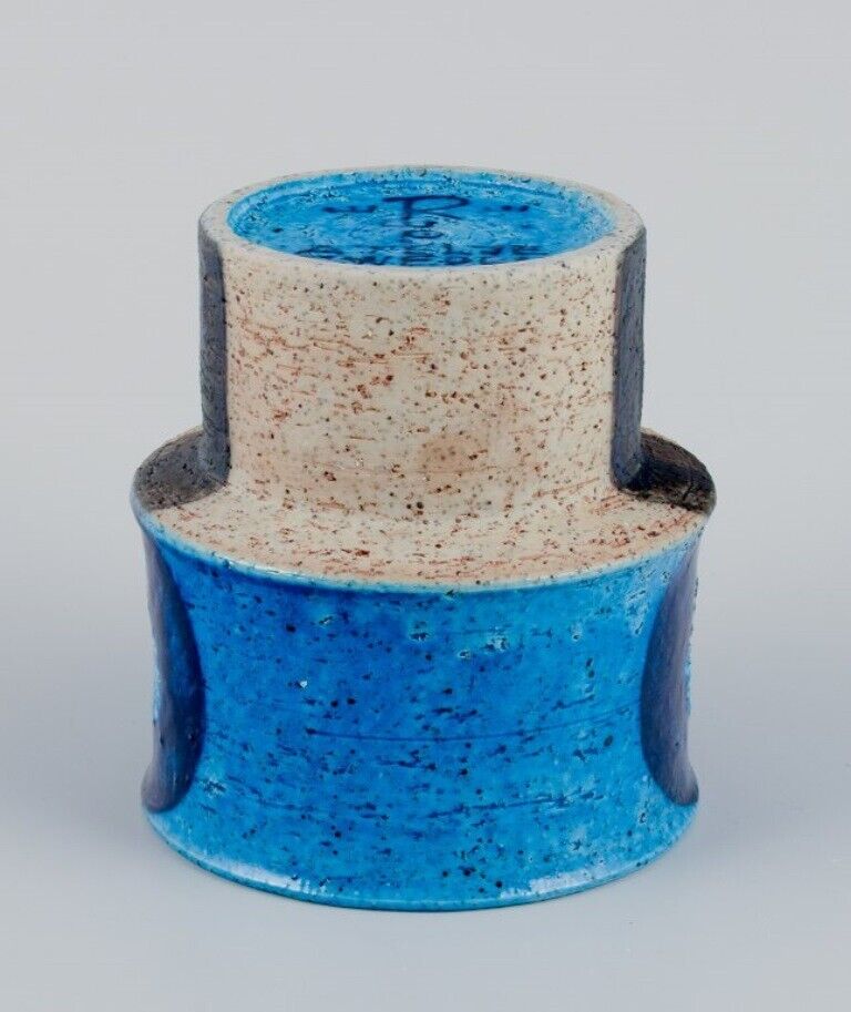 Inger Persson for Rörstrand Atelje Ceramic vase with blue-toned glaze