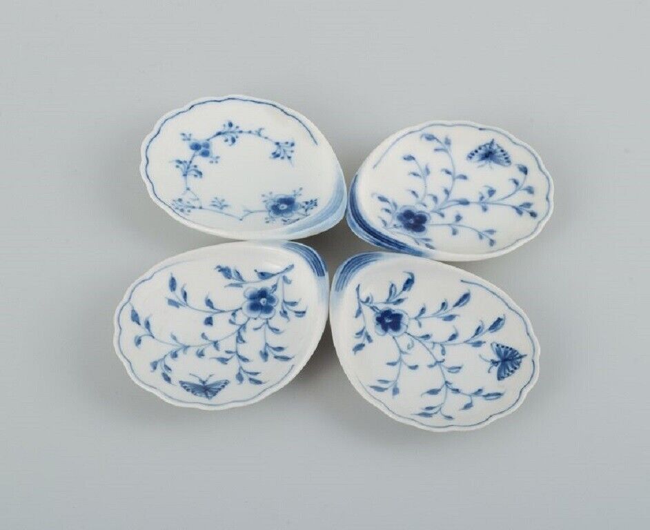 Bing  Grondahl Butterfly and Blue Fluted A set of eight small bowls