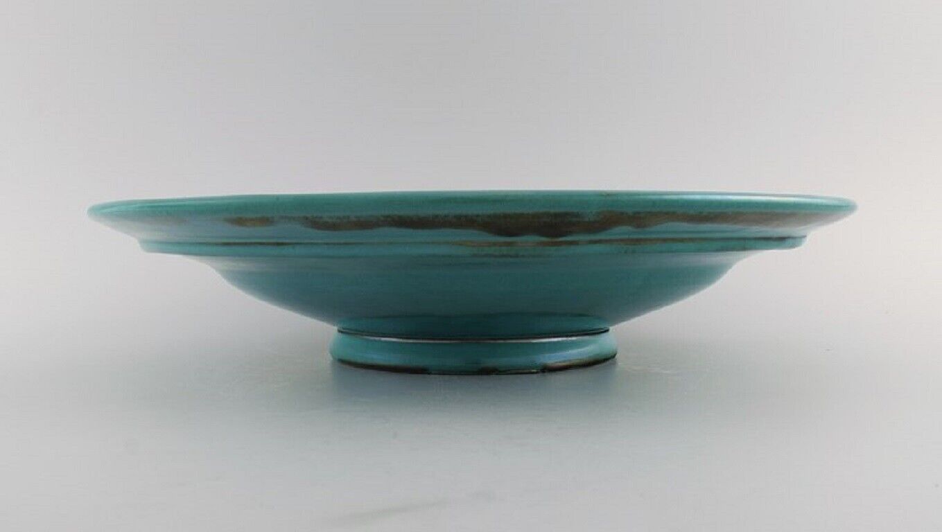 St Erik Upsala Large Art Deco bowl / dish in glazed ceramics  1930s