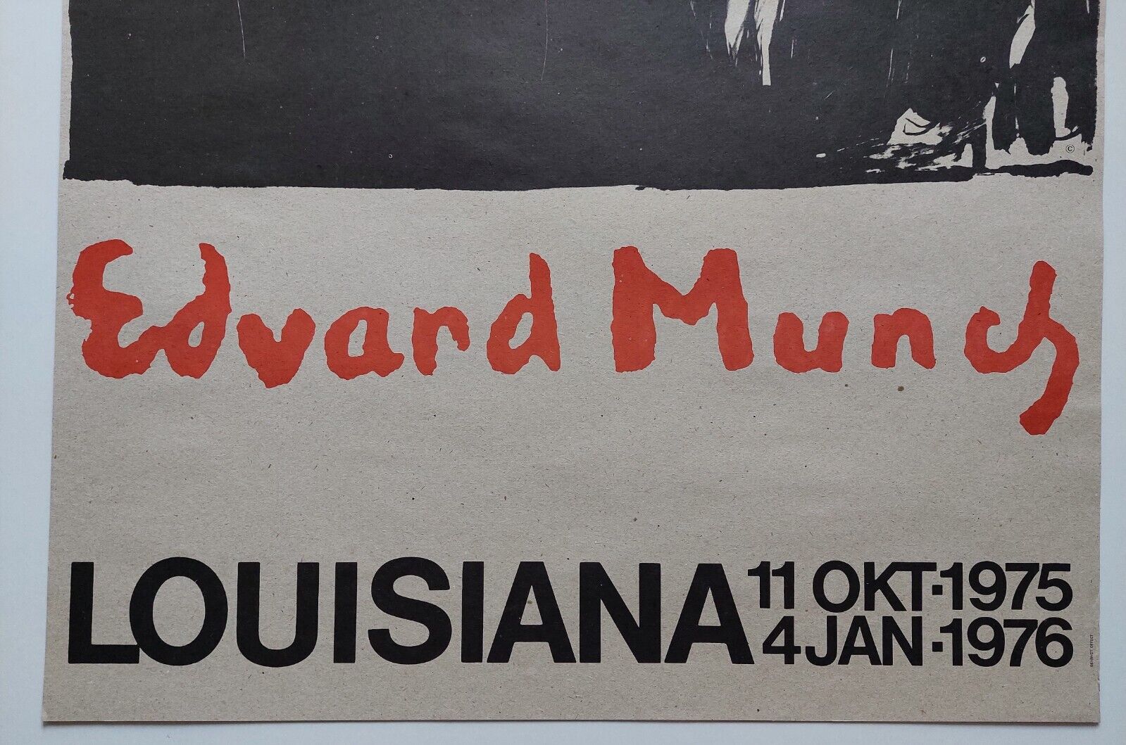 Edvard Munch Original exhibition poster from 1975 Louisiana Museum