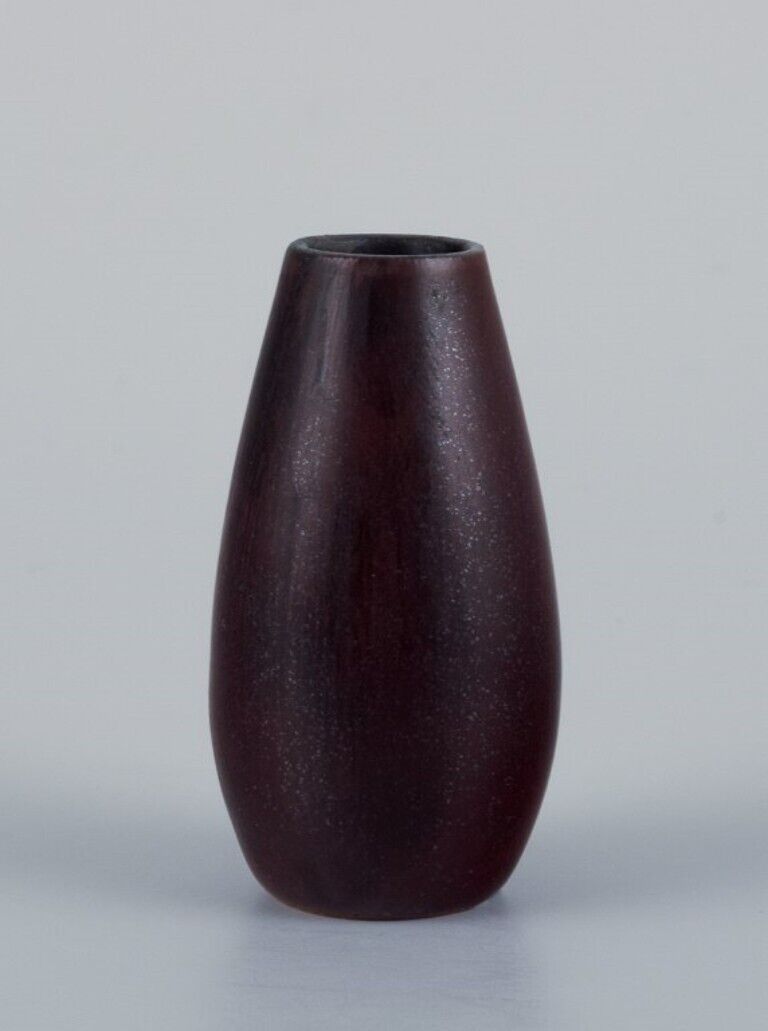 Carl Harry Stålhane for Rörstrand Miniature vase with glaze in shades of brown