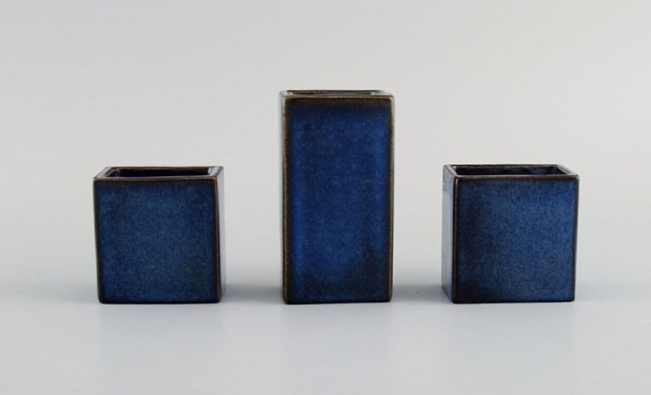 Sven Jonson (1919-1989) Gustavsberg Five small Lagun vases in glazed stoneware