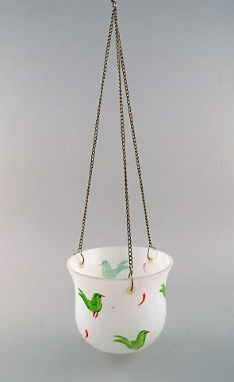 Ulrica Hydman Vallien for Kosta Boda Hanging herbal pot in art glass