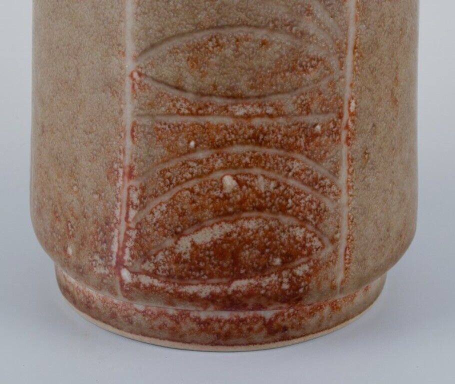 Carl Harry Stålhane for Rörstrand Modernist ceramic vase in sand-colored glaze