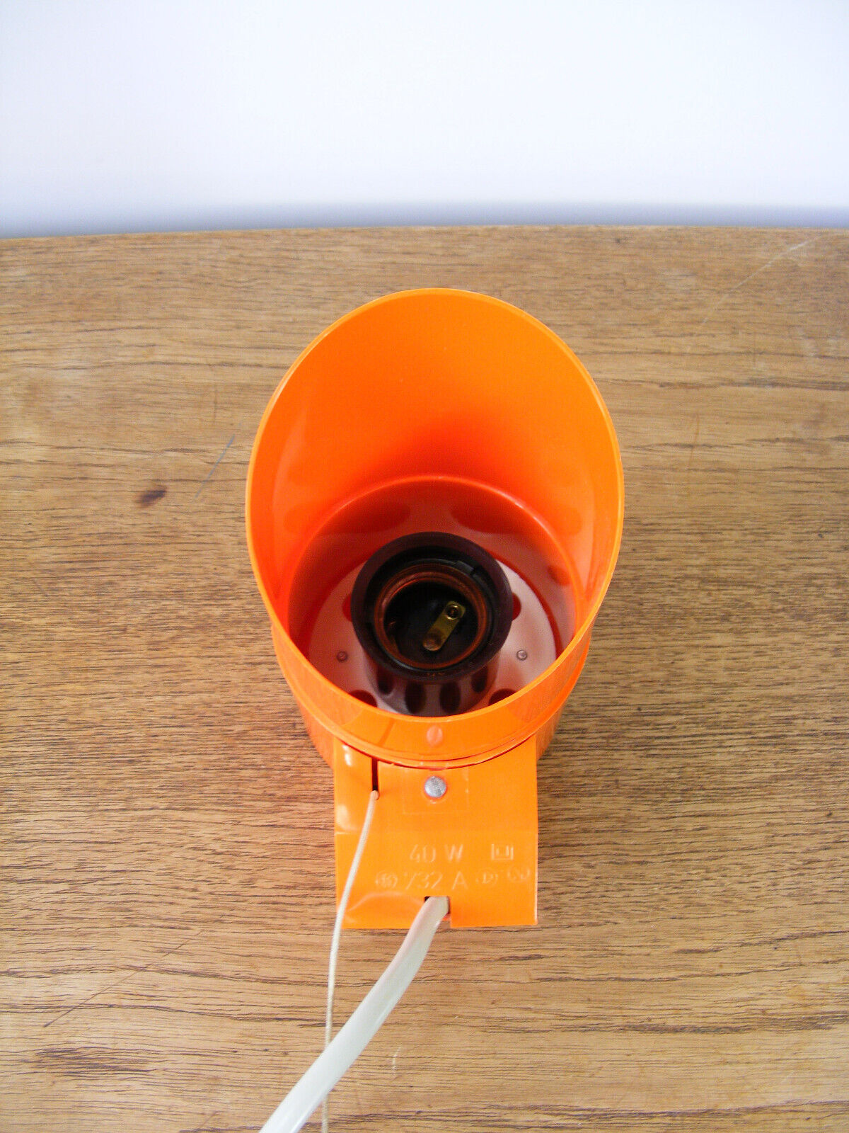 Nordisk Solar NightCap Svend Middelboe 70s Danish Orange Wall Bedside Lamp