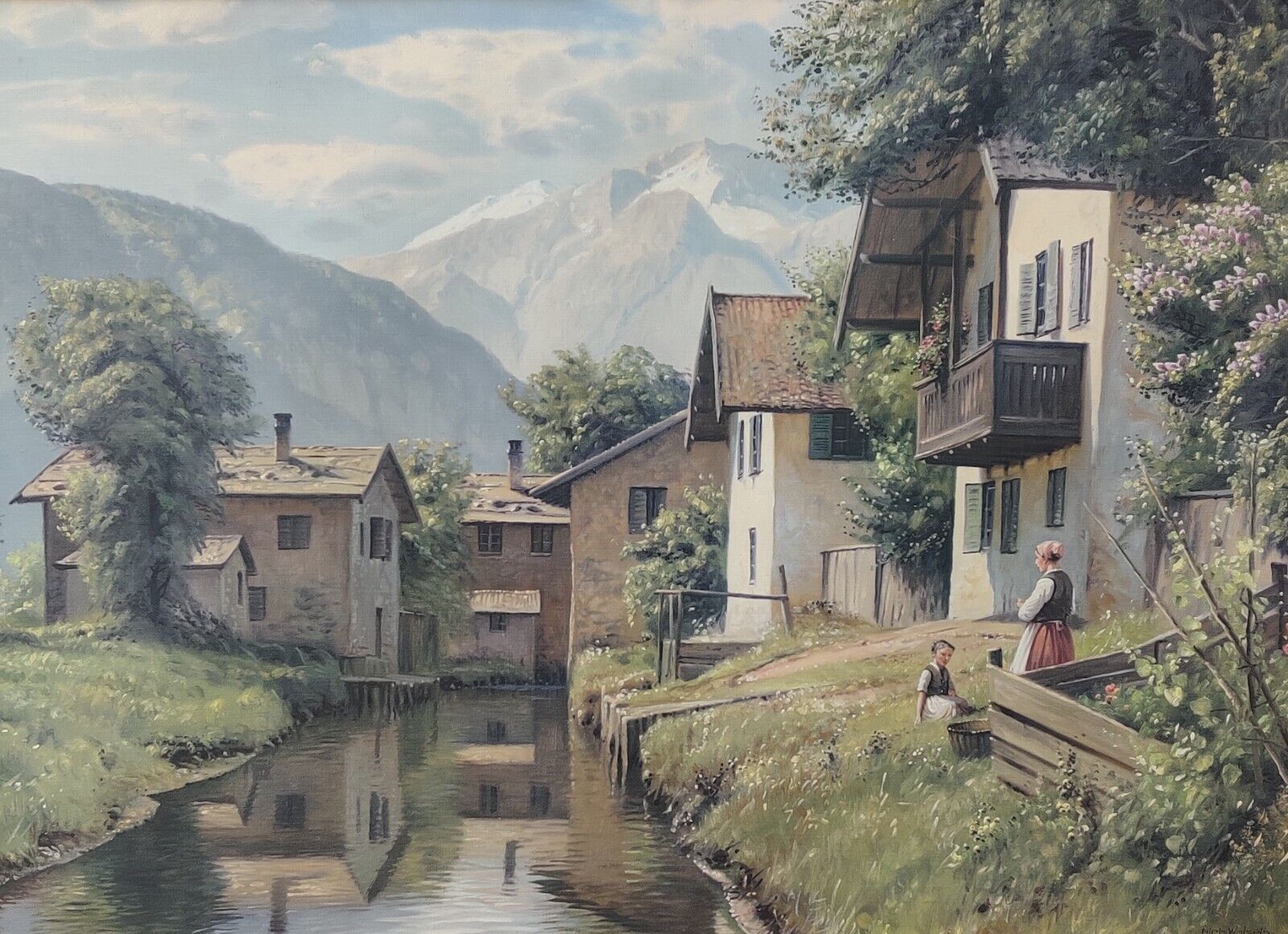 Niels Walseth (1914-2001): MOUNTAIN VILLAGE