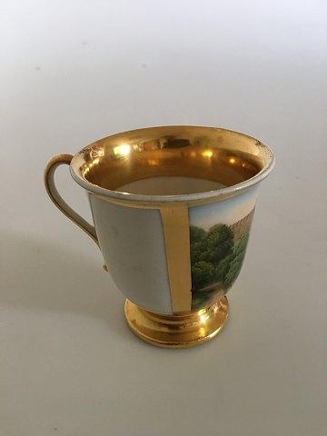 Royal Copenhagen Empire Cup with motif of Estate from 1820-1850