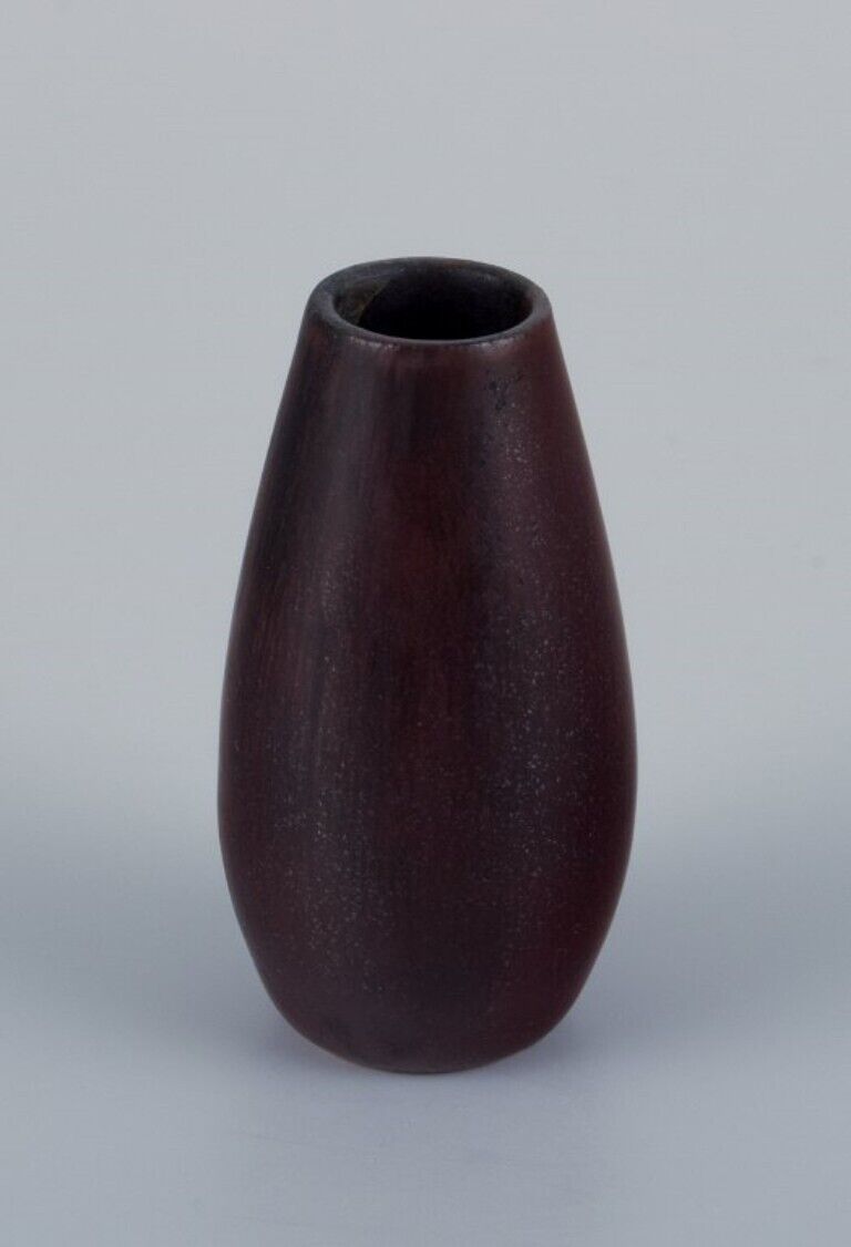 Carl Harry Stålhane for Rörstrand Miniature vase with glaze in shades of brown