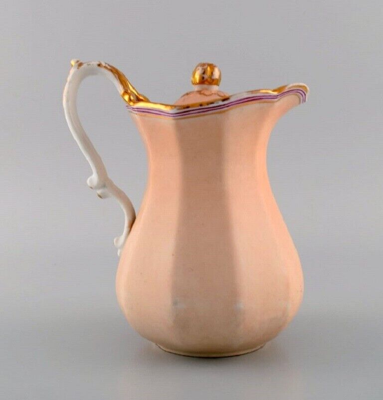 Antique Bing  Grøndahl chocolate jug in porcelain Rare model 1870s