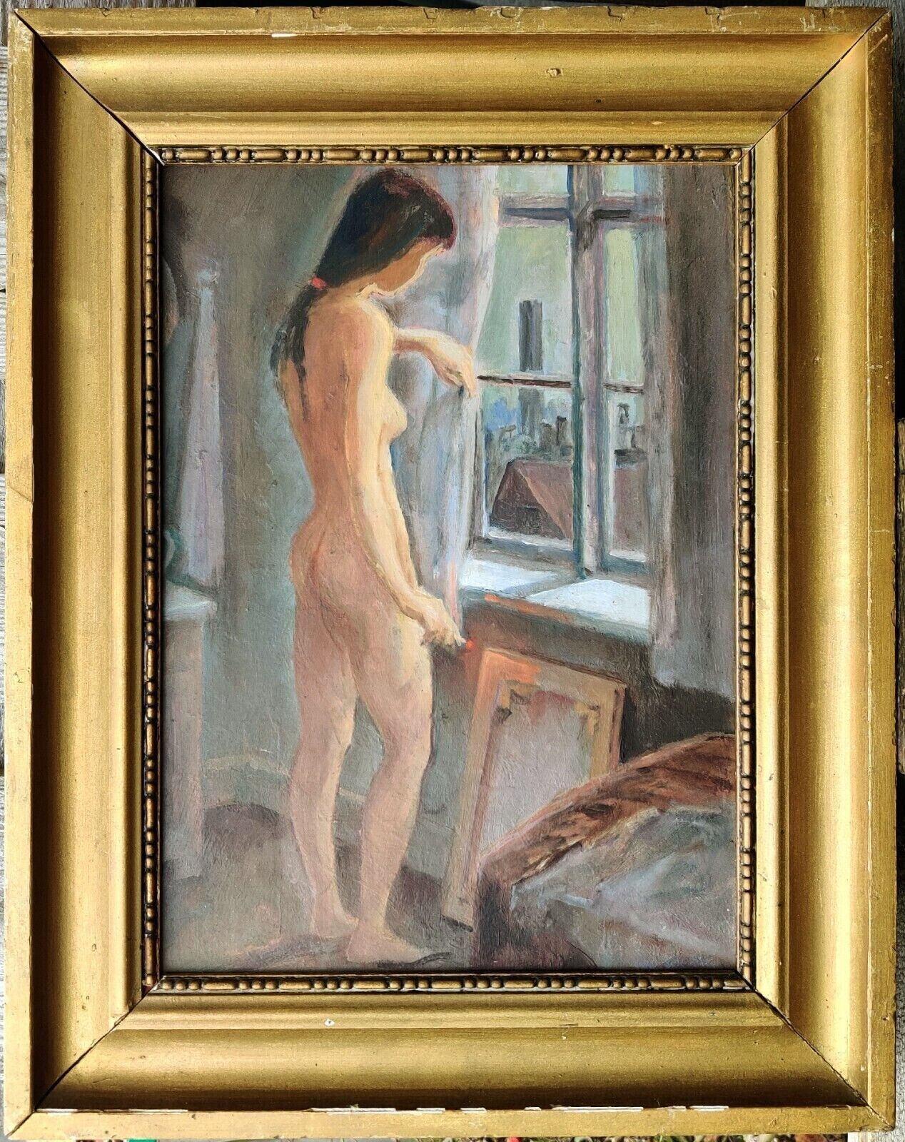 Georg Sönderlund Hansen (1908-1992): female nude with cigarette