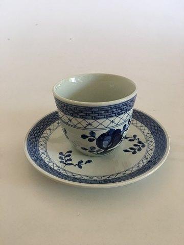 Royal Copenhagen / Aluminia "Blue Tranquebar" Coffee Cup with Saucer No 992