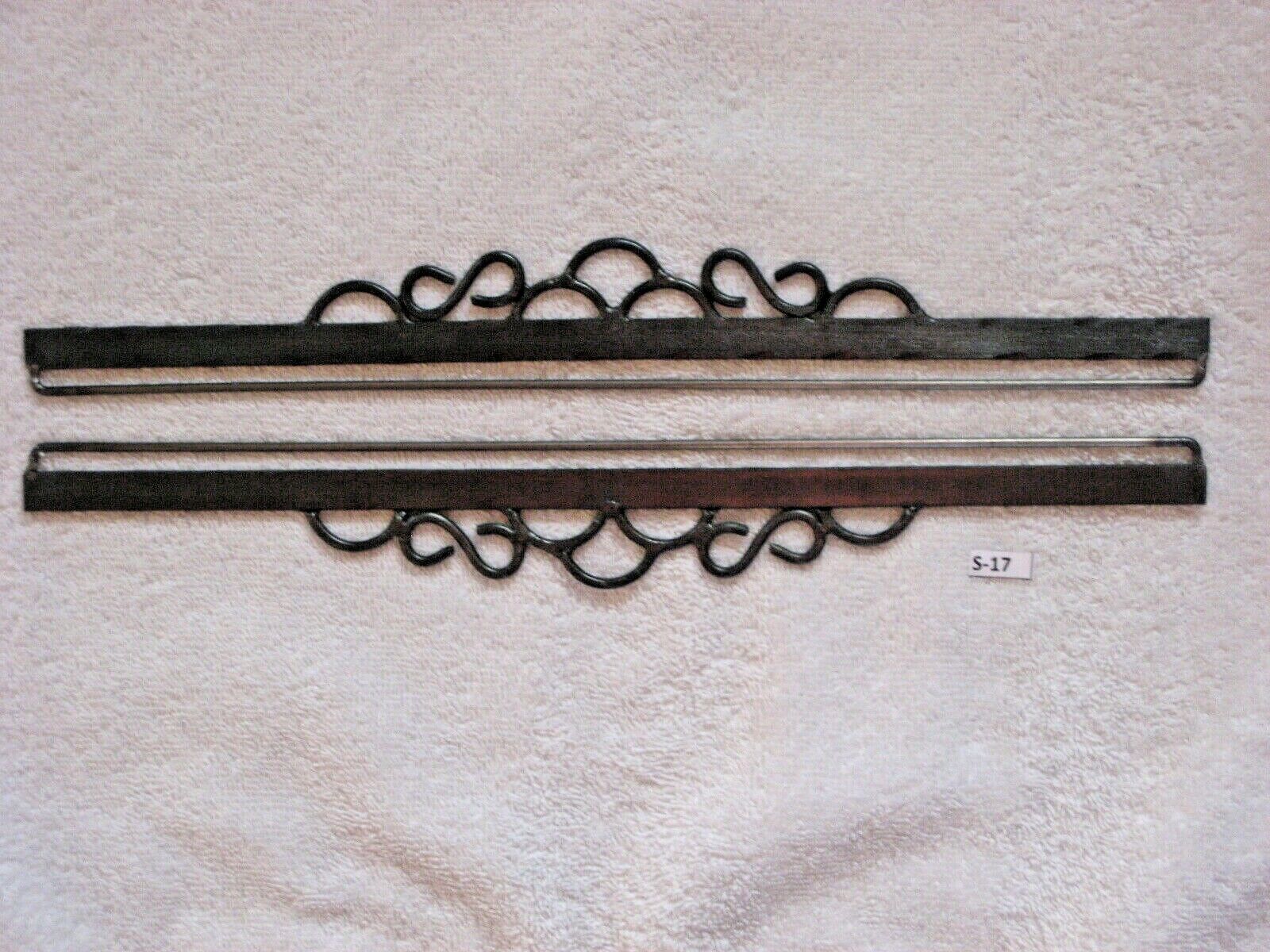 #S-17 -- Set of 2 Black 13" ~335mm Tapestry / Quilt Hangers / Bell Pull Hardware