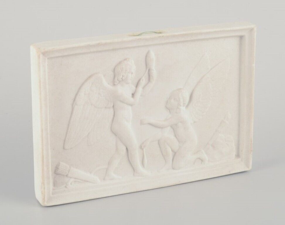 Royal Copenhagen Amor and Hymen  Biscuit relief after Bertel Thorvaldsen