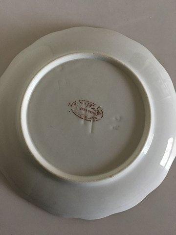 Bing  Grondahl Cake Plate with Flower Decoration and Goldrim