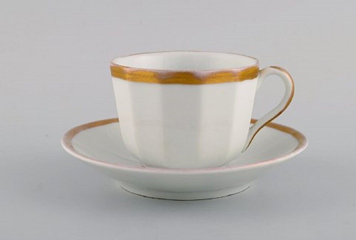 Six antique Bing  Grøndahl coffee cups with saucers 1870s