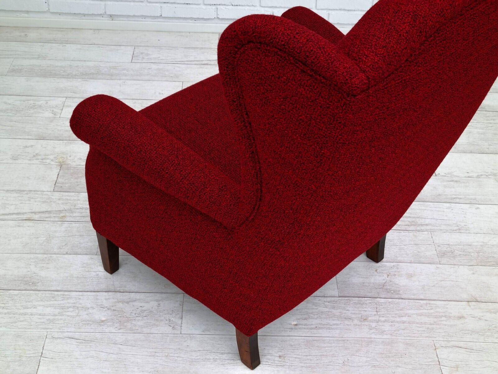 50s Danish design completely refurbished chair furniture wool