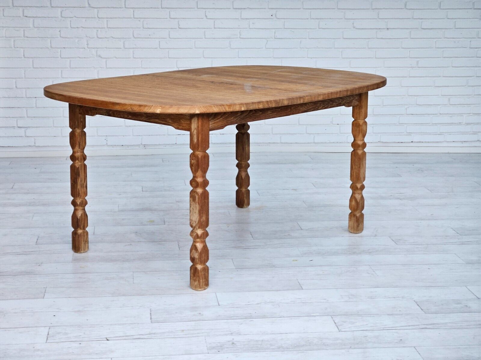 1970s Danish dining table solid oak wood original condition
