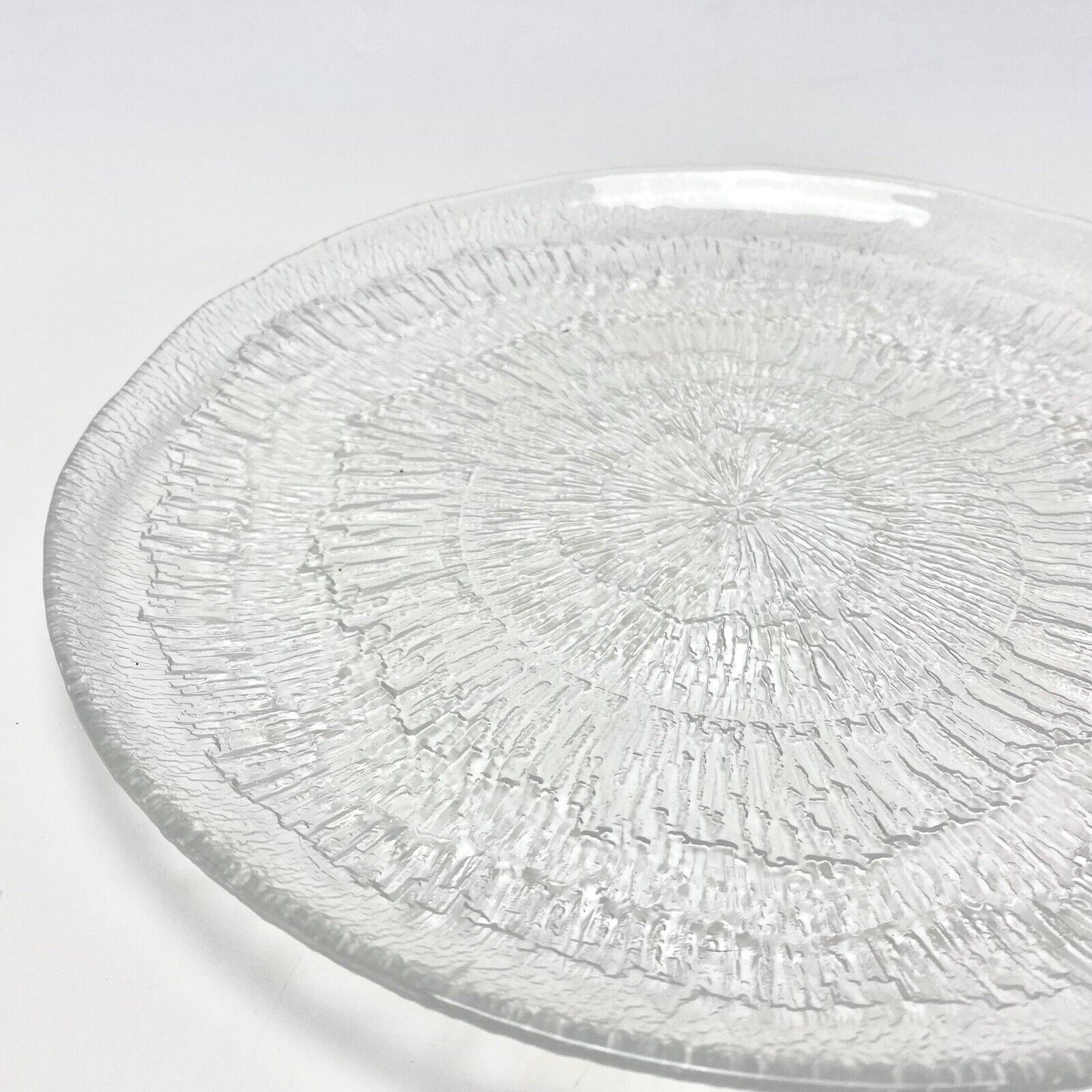 Vtg Iittala Finland Solaris Glass Dinner Plate Tapio Wirkkala Modern Design