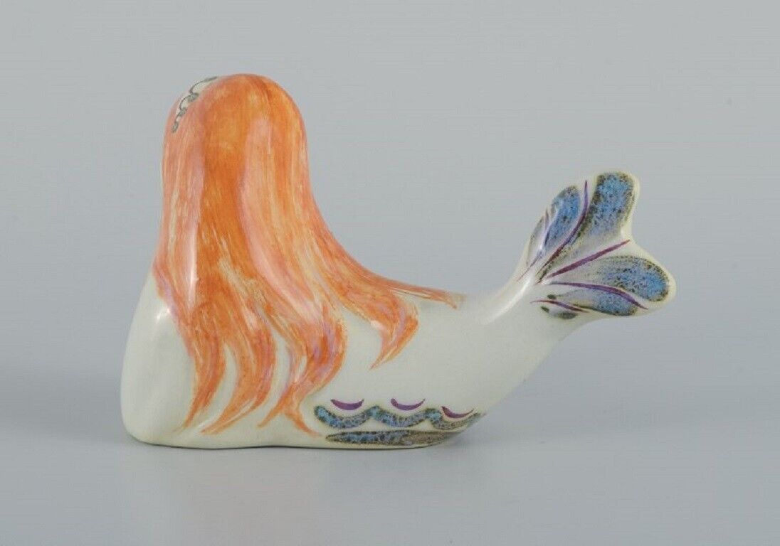 Doreen Middelboe for Aluminia/Royal Copenhagen Faience mermaid figure 1970s