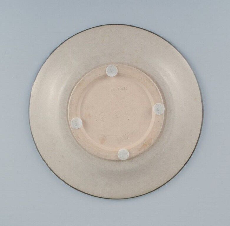 Kähler HAK Round dish in glazed stoneware in beautiful light and blue shades