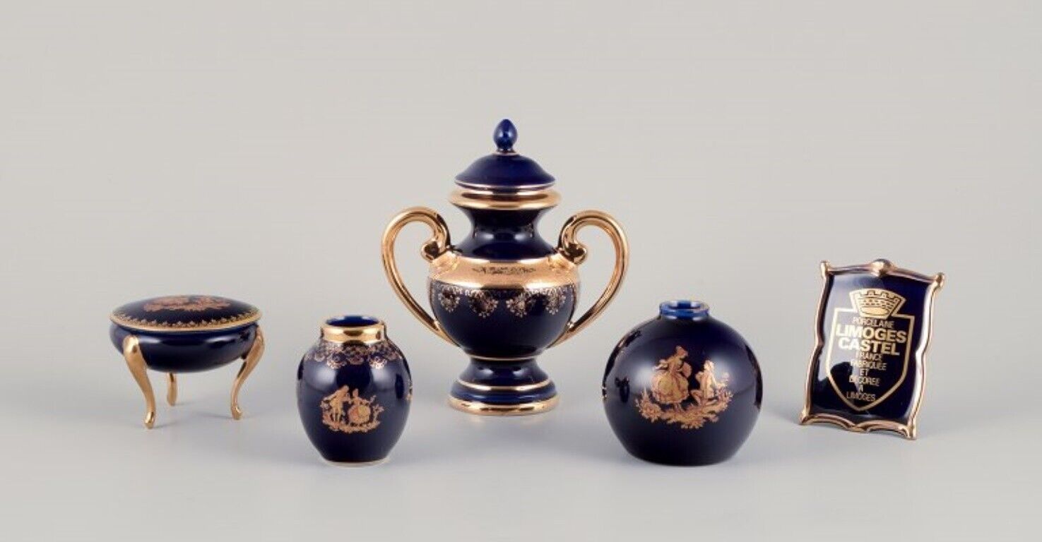 Limoges France Five pieces of porcelain Approx 1970