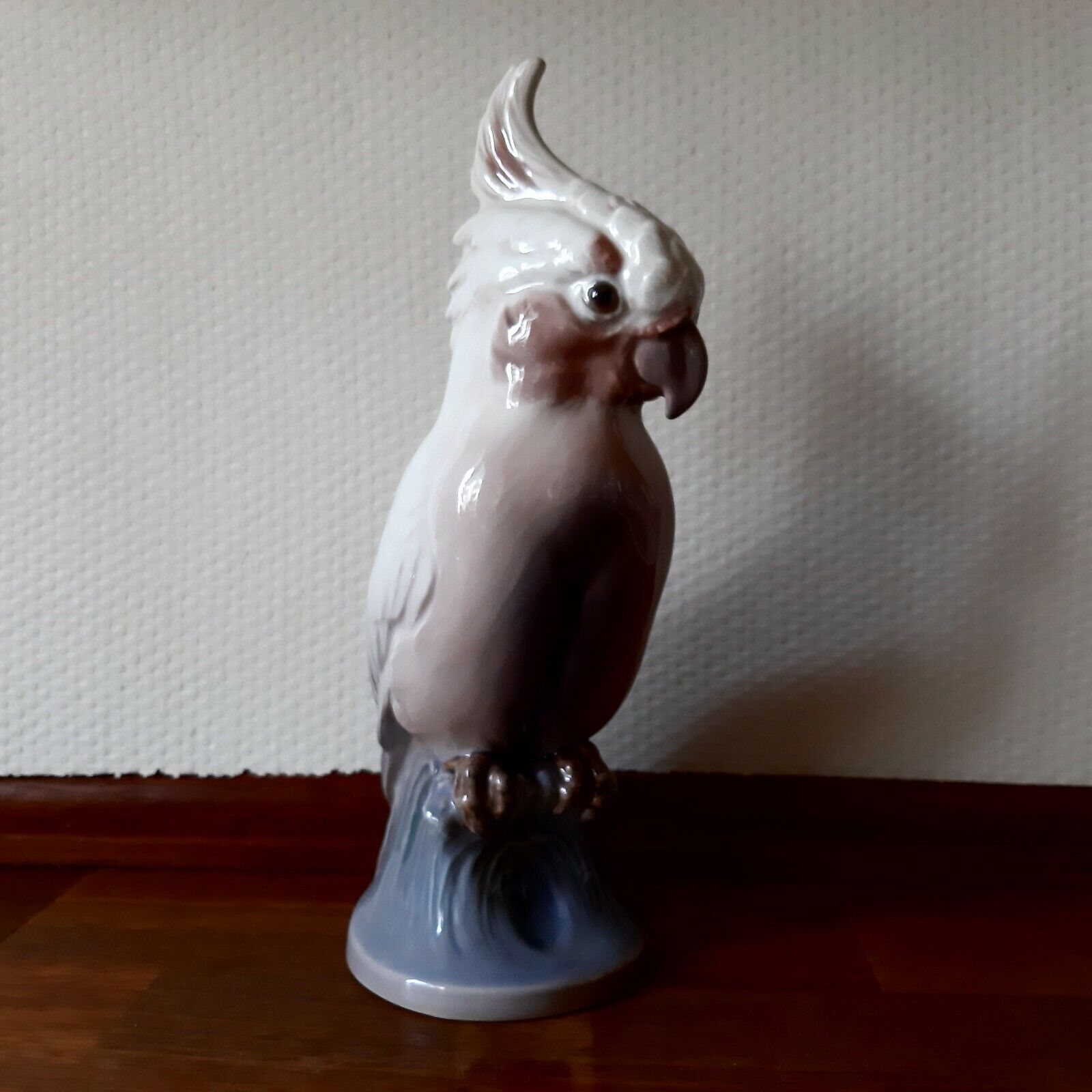 PARROT 235 cm Bird figurine by DAHL JENSEN Denmark # 1051 Fact 2