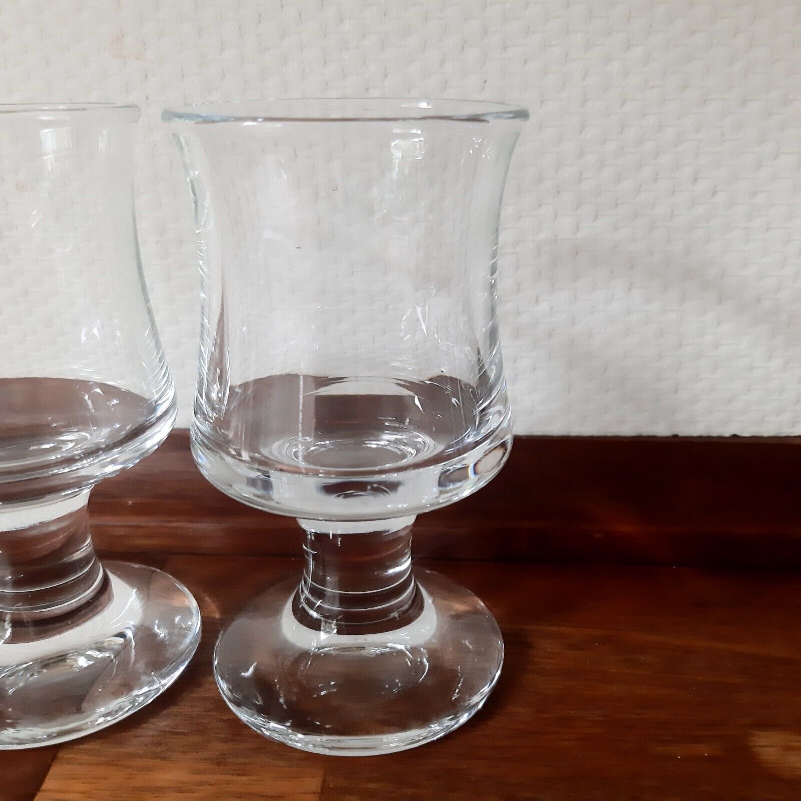 SHIP  Set of 2 White Wine Glasses PER LUTKEN HOLMEGAARD Signed