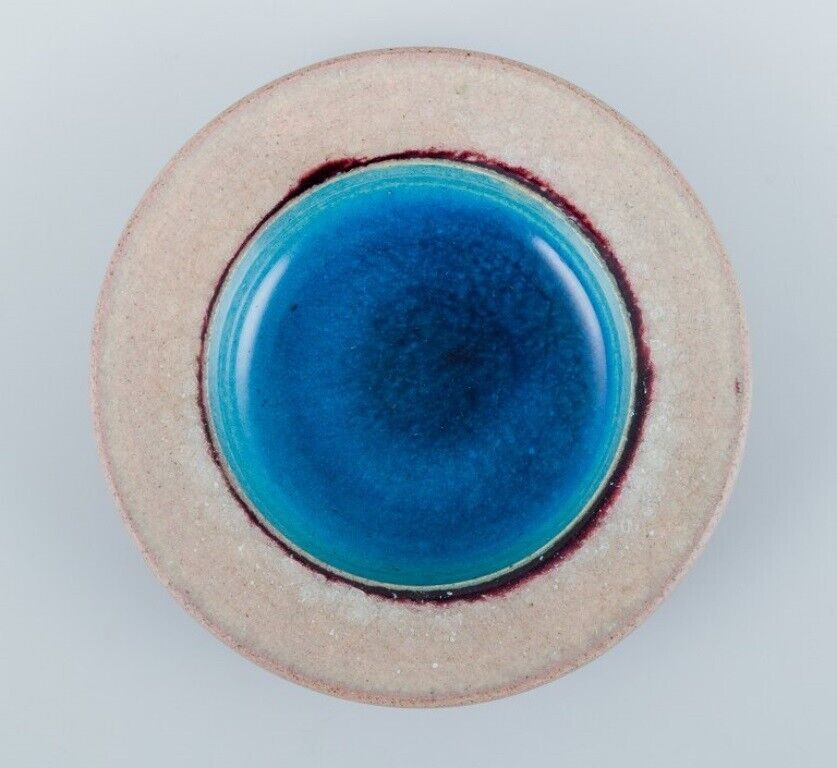 Nils Kähler for Kähler Small ceramic bowl and small vase with turquoise glaze