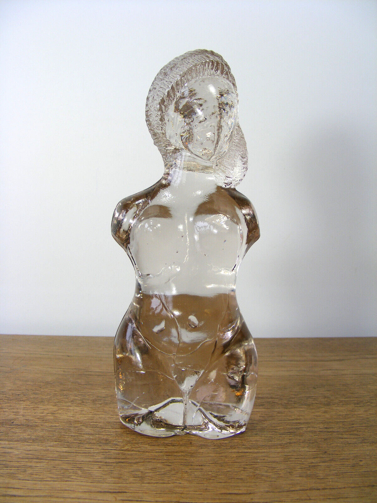 Pukeberg Uno Westerberg Glass Nude Girl Figural Art Glass Vintage 1960s