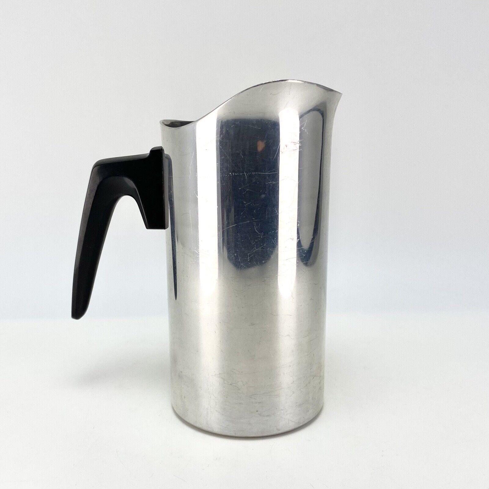 Vtg Danish 1960s MCM Aluminium Pitcher Jug Silver Erik Herlow Design Barware