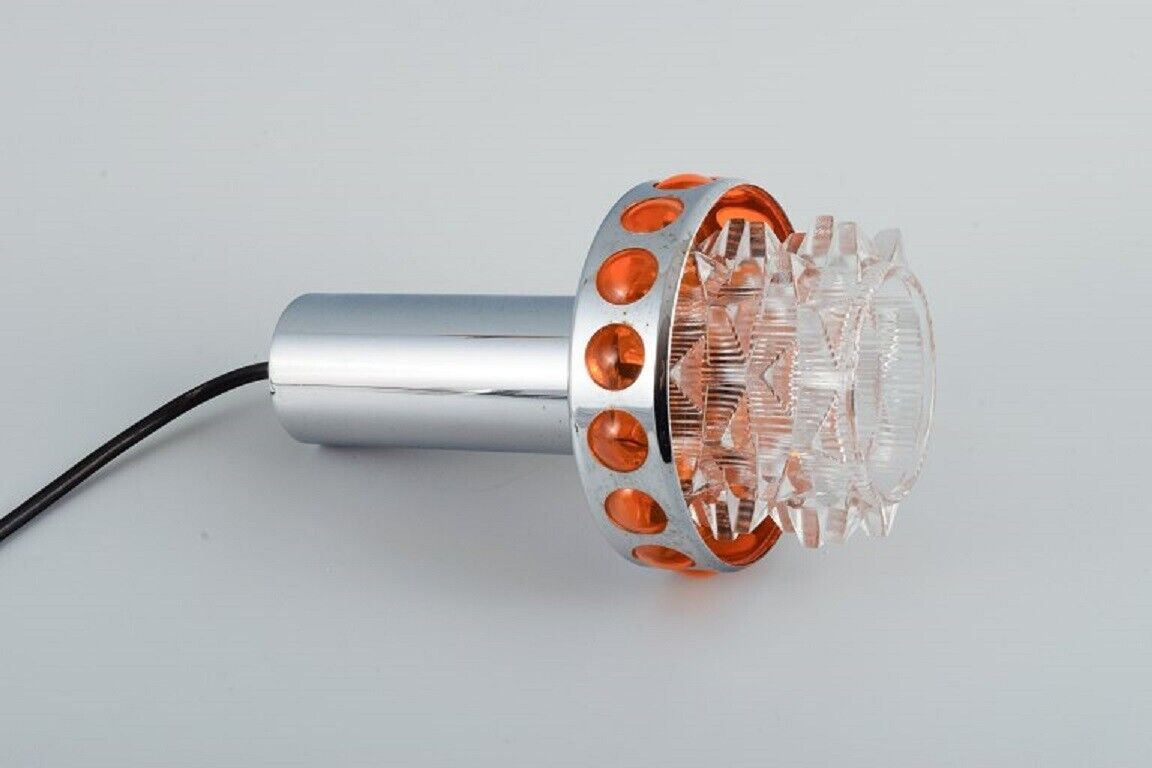 RAAK The Netherlands Designer lamp in chrome orange plastic and clear glass