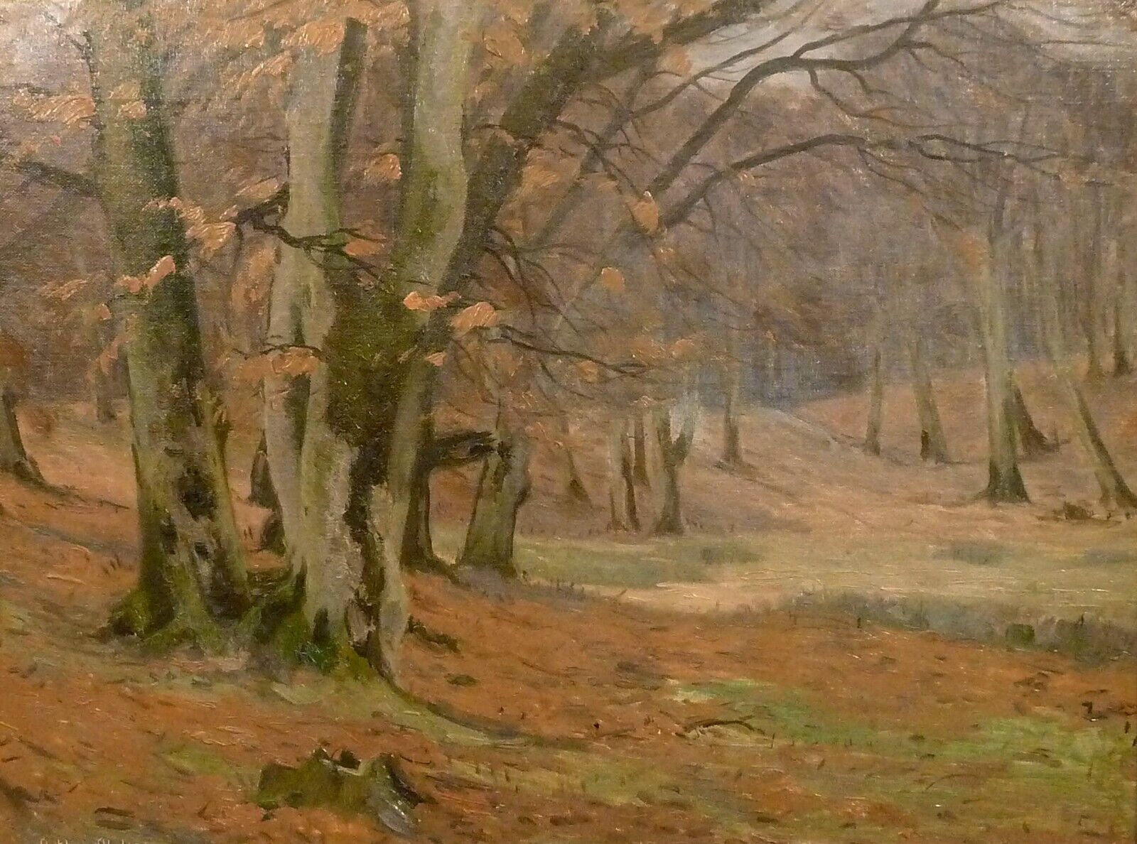 ARTHUR NIELSEN! FOREST LANDSCAPE IN AUTUMN