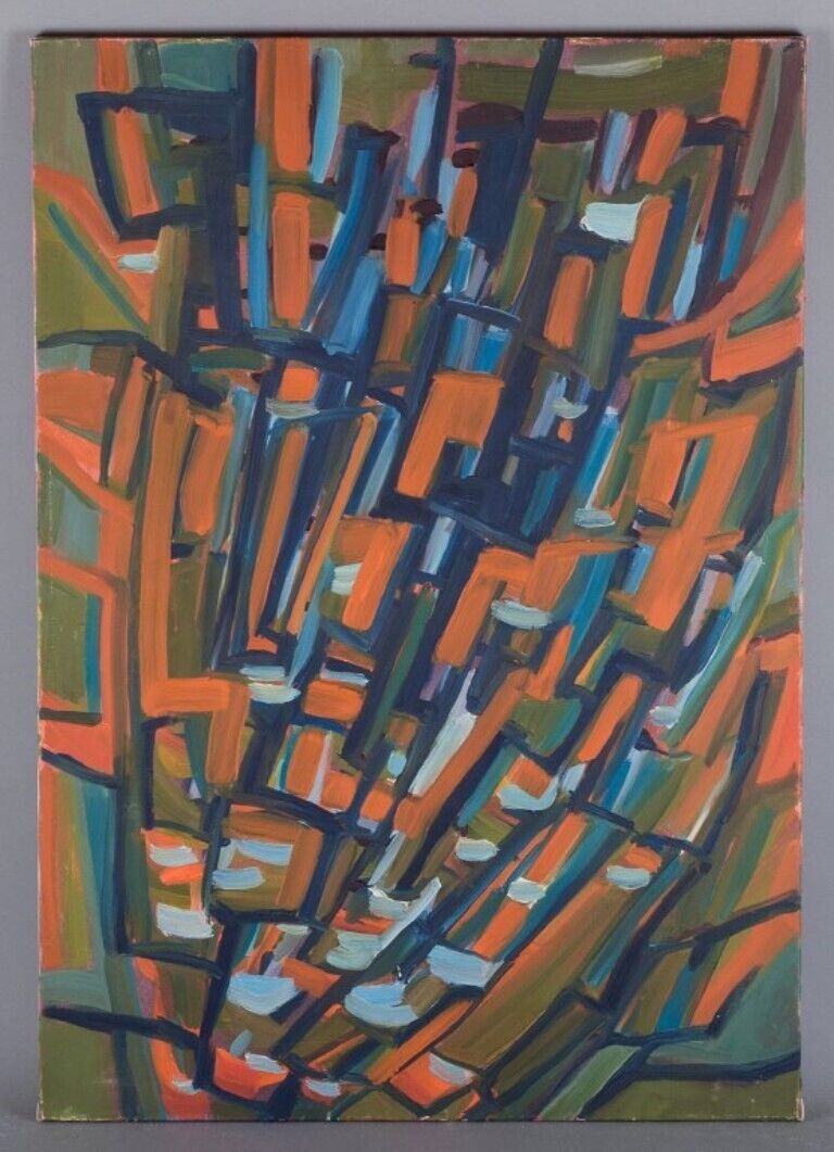 Monique Beucher Oil on canvas  Abstract composition 1980s