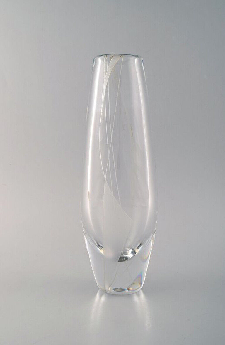 Sven Palmqvist for Orrefors Vase in clear art glass