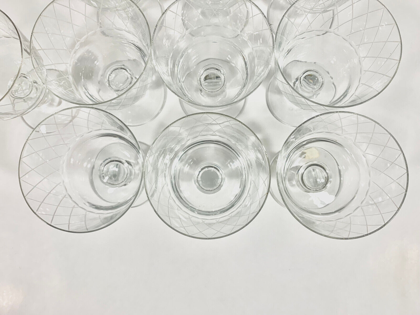 10x Kosta Boda Vicke Lindstrand Sickan Crystal Wine Glass Water Goblet 11 cm