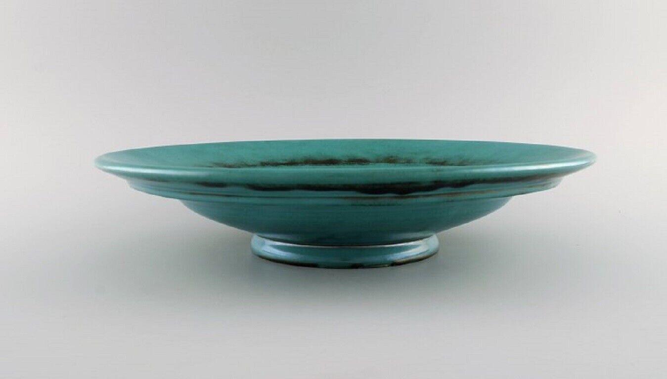 St Erik Upsala Large Art Deco bowl / dish in glazed ceramics  1930s