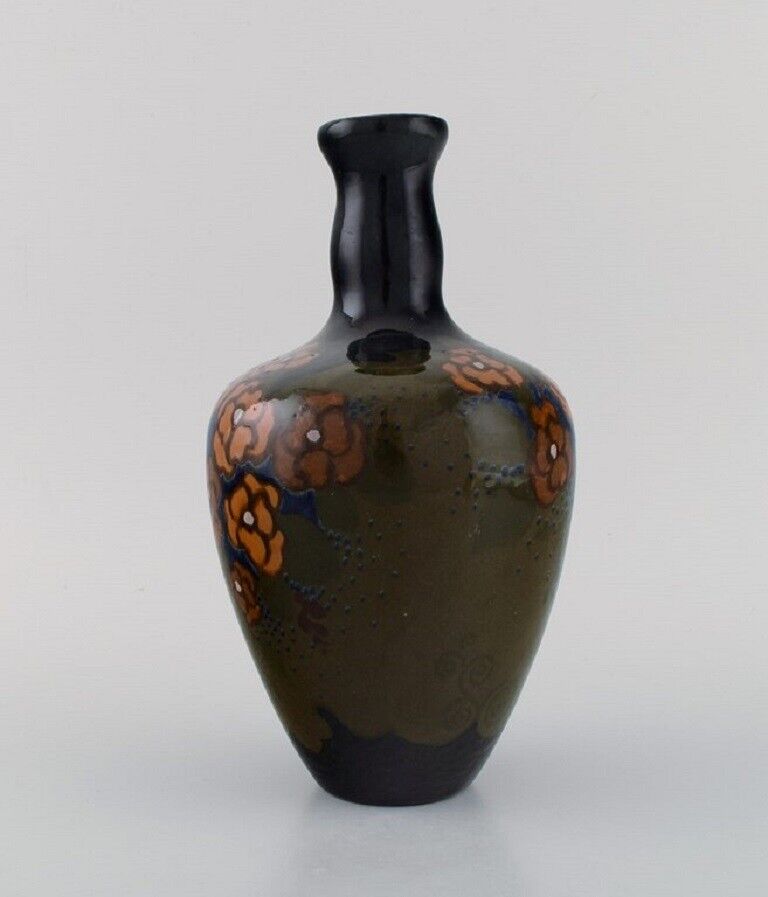 Arnhem Holland Antique Art Nouveau vase in glazed ceramics