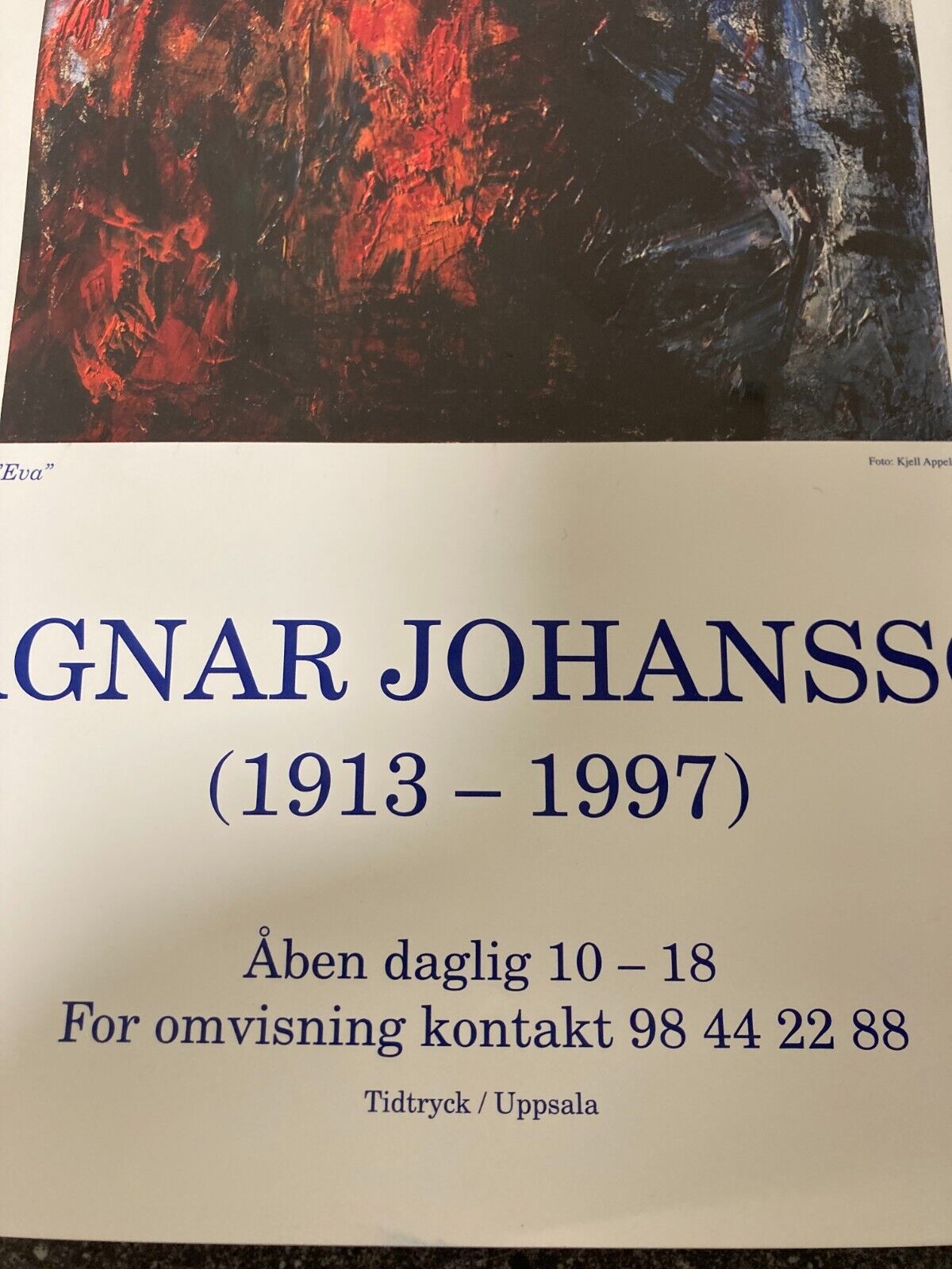 Ragnar Johansson (1913-1997) Exhibition Poster - Grenen Kunstmuseum 33x49cm