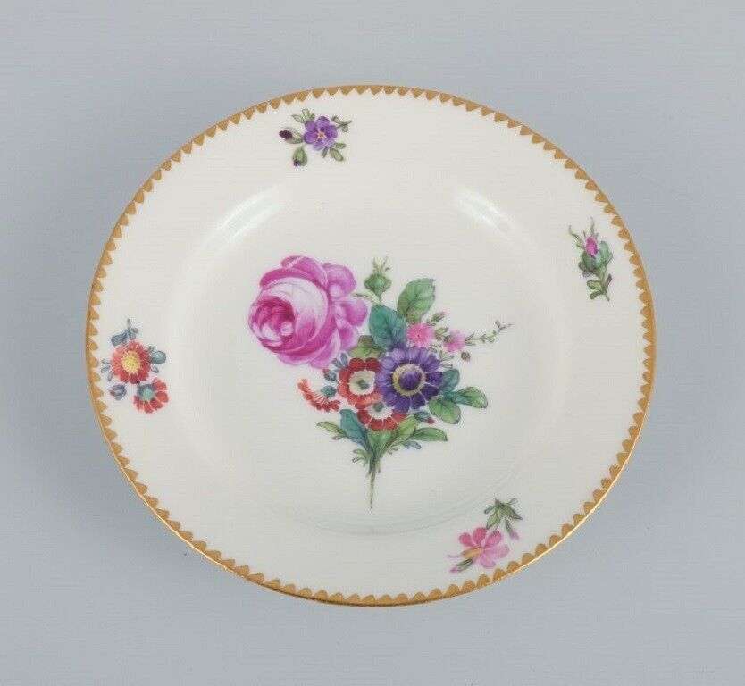 BG Bing  Grondahl Saxon flower Six cake plates decorated with flowers